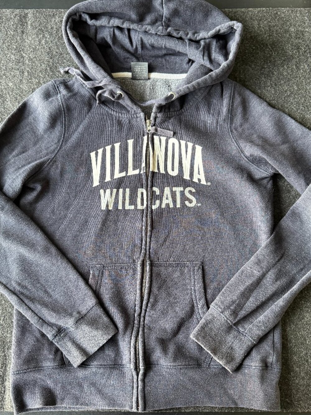 Villanova Wildcats Stadium Athletics Women's M Zip Hoodie Rhinestone V